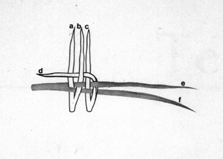 Sketch of weaving instructions.