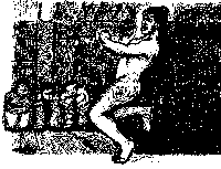 Sketch of man performing haka.
