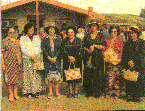 Photo showing women at front of wharenui. Photo showing women at front of wharenui.