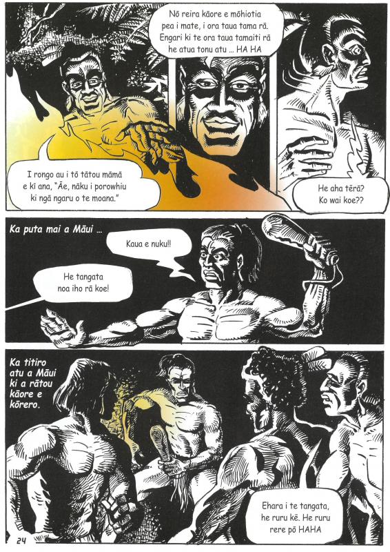 Māui comic page 2.