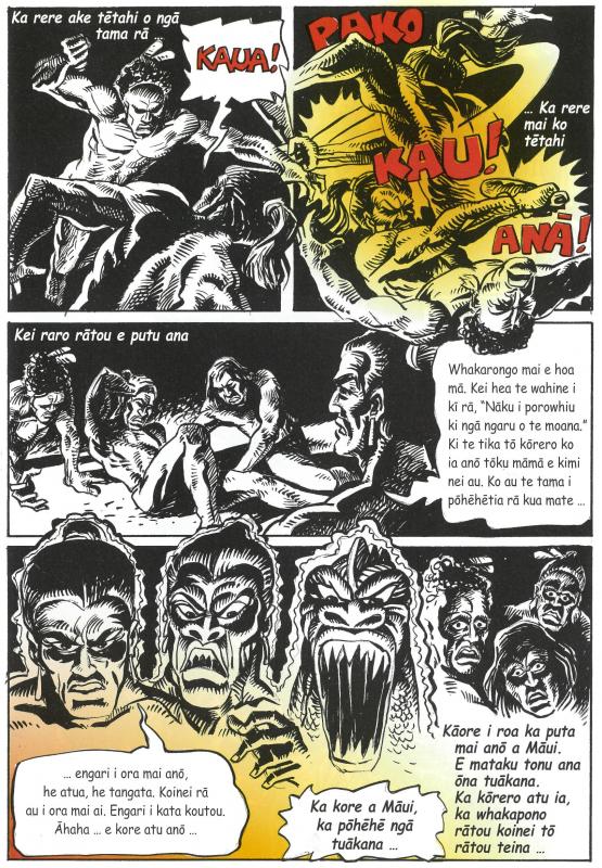 Māui comic page 3.