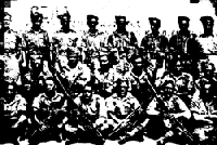 Black and white photo of military group.